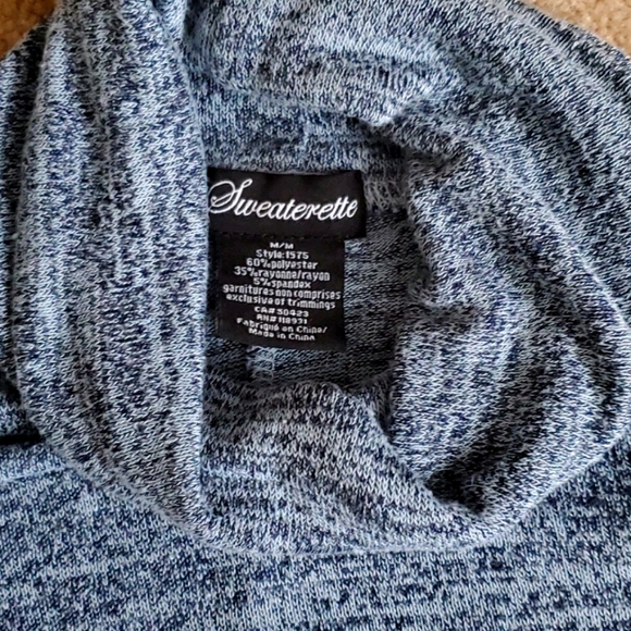 Sweaterette blue lightweight turtleneck sweater - Picture 3 of 4